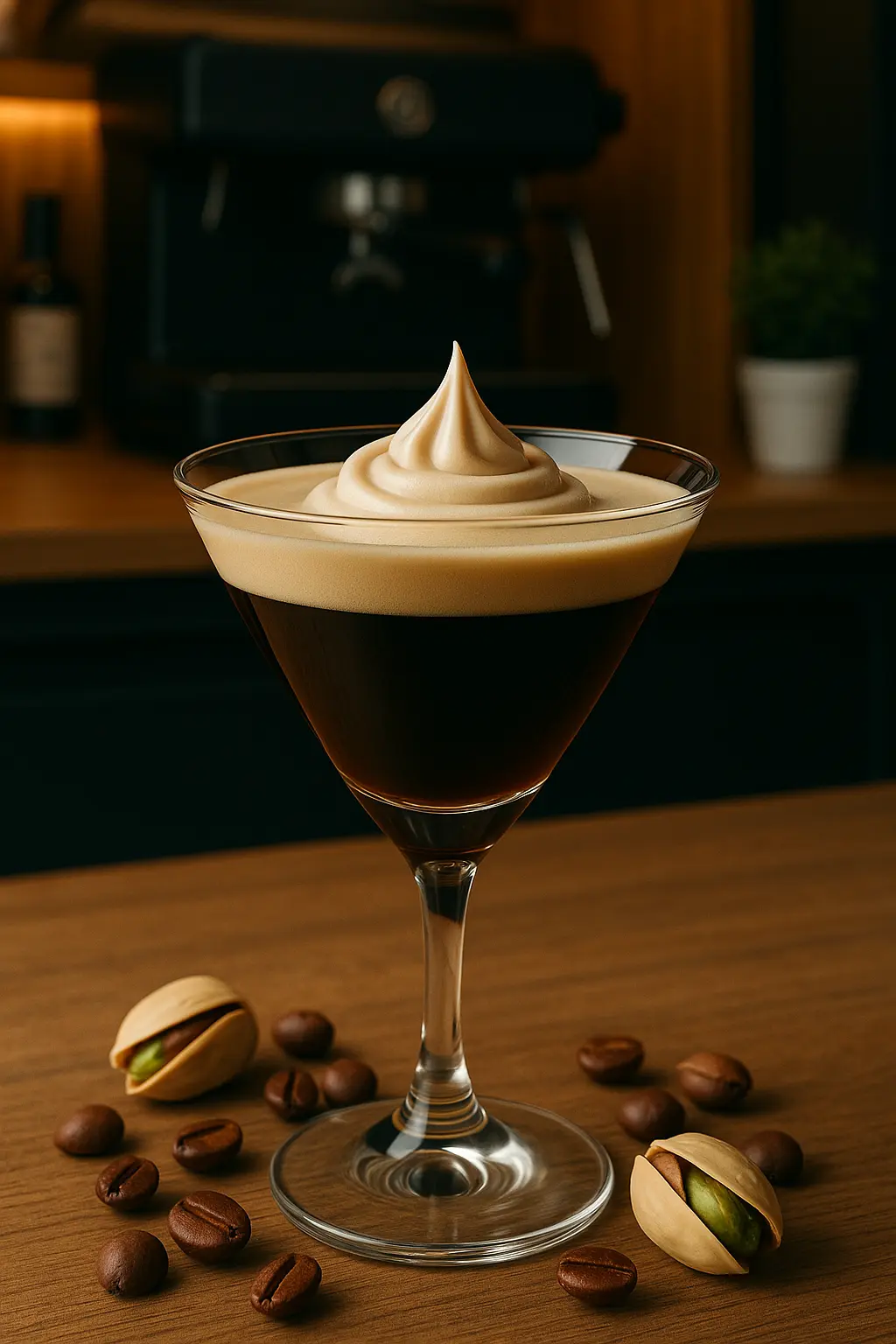 Coffee whit Pistachio cream